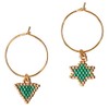 KELITCH Christmas Hoop Earrings Handmade Christmas Tree Earrings, Crystal, No-Gem-Tye