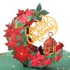 Liif Merry Christmas Card, 3D Greeting Pop Up Christmas Card