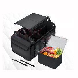 Unbranded Trunk Cargo Organizer Folding Storage Collapse Bag Bin Fits Car Truck SUV US