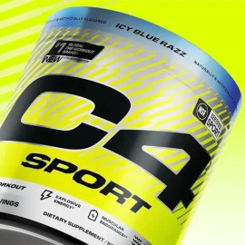 C4 Sport Cellucor Assault antes del entrenamiento, C4 Ultimate utiliza el sabor de Blue Rzz                                                           