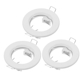 SHINEOFI Space-Saving Light Fitting 3pcs Mr16/gu10 Spotlight Fixtures Iron Trim Ring Lighting Trims Easy Installation