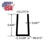 Outwater Plastics White 5/16'' Long Leg Styrene Plastic U-Channel/C-Channel 36