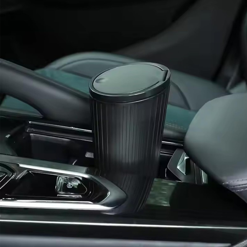 Car Trash Can Bin with Lid with 60pcs Trash Bags,Leak