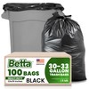 Betta 30-33 Gallon Black Trash Bags, 100 Count Box, (33x39-inch) Commercial Heavy-Duty Garbage Can Liners for 20-32 Gallon Round Cans, 23-29 Gallon Slim and Square Cans