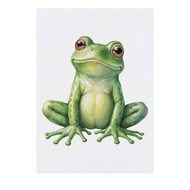 Azeeda 'Glücklicher Frosch' Temporäres Tattoo - Hautfreundlicher & Ungiftiger Abziehbild · Wasserfest (TO00077387)