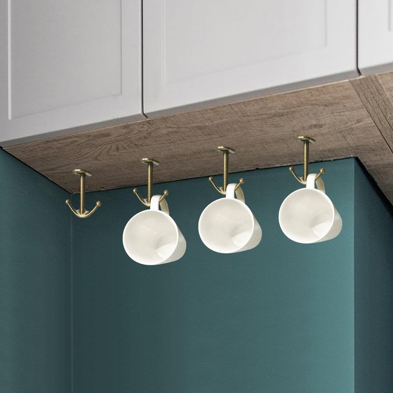 DEEKOUDT Ball Two Prong Ceiling Hook for Closet Top Bathroom