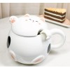 Ebros Gift Whimsical White Chubby Feline Kitty Cat Cup Mug
