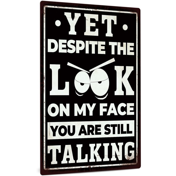 Putuo Decor Funny Sarcastic Metal Sign, Man Cave Bar Decor,