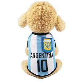 Vavious Cat Clothes Summer Breathable Mesh for Small Dogs Pet World Cup National Team Jersey Football Themed Pet T Shirt Puppy Soft Quick Dry Vest X-Large