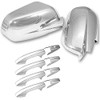 SIZVER Chrome Door Mirror+Handle Covers for 2007-2011 Honda CR-V