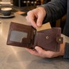 Men's Genuine Cow Leather RFID Wallet with Coin Pocket &