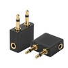 LeTradeJP Airplane Earphone Jack Converter Adapter, 3.5mm Dual Jack Converter,