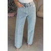LETSVDO Women's Rhinestone Jeans Baggy High Waisted Y2k Straight Wide