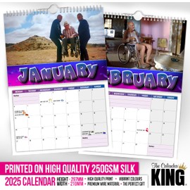 The Calendar King // Hector Salamanca - A4 Size 2025 Wall Calendar