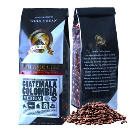 MEDIUM ROAST Whole bean Coffee Volcanic Organic Cult Vanuat Supreme Finest Artisan Beans for Drip Coffee Cold Brew Espresso French Press Turkish Brew from Vanuatu Sumatra Ethiopia Brazil Kenya Papua New Guinea Colombia Guatemala Burundi Costa Rica East J