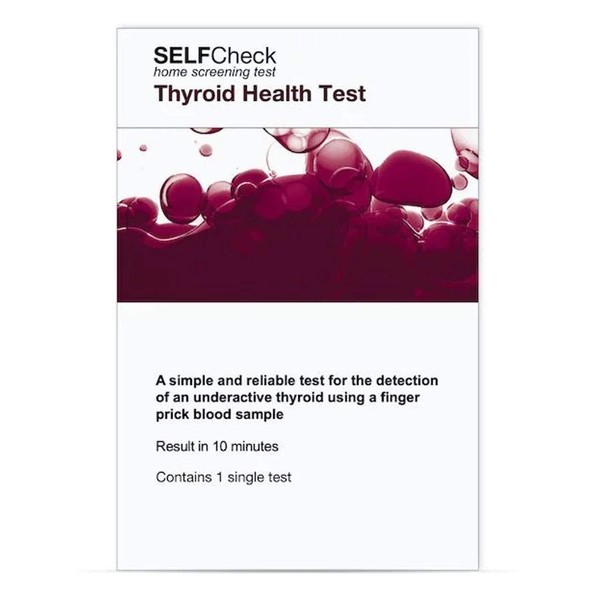 SELFCheck Thyroid Health Test, Underactive Thyroid Testing Kit, TSH Home Blood Test for Hypothyroidism, Freephone Customer Help Line