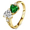 ETERMBOL Celtic Knot Emerald Ring for Women May Birthstone Ring