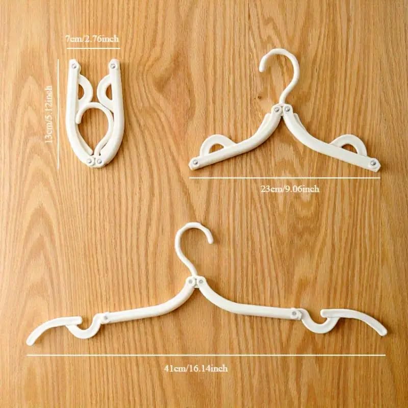 AIMALL 8 PCS Portable Folding Travel Clothes Hanger with Storage