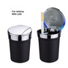 Car Ashtray ABS Portable Cylinder Shape Ash Tray with Blue