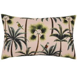 Evans Lichfield Palms Outdoor Cushion Cover, Blush, 30 x 50cm