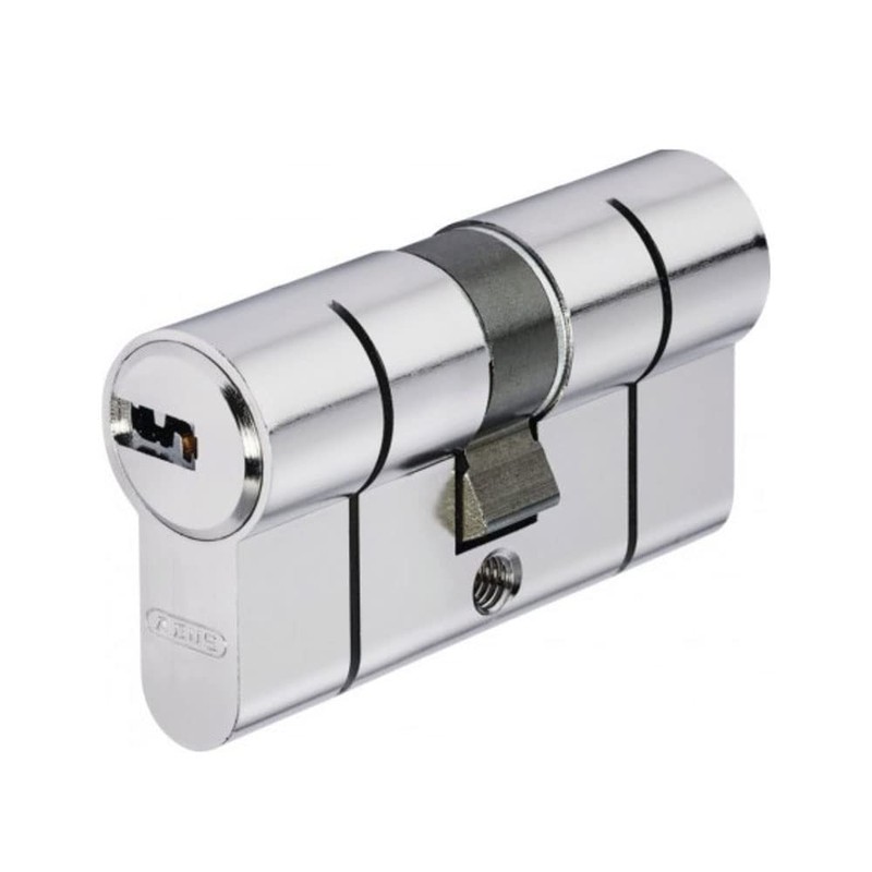 Abus Door Cylinder/Lock with Key, silver, 33462