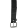 HC Men's Premium Leather Belt with Fabric Insert - black