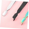 WOONEKY 1pc Silver Nail Tweezers Tool Multifunction Nail Art Sculpture