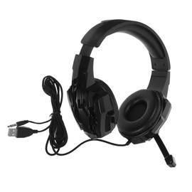 TEHAUX 1Pc Luminous Gaming Headset with Microphone Comfortable Over Ear Earpiece for Long Gaming Sessions Wired Headphones for Stylish and Skin Friendly Design