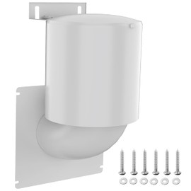 Dryer Vent Cover 4 inch UV Resistant with Screws and Washers Necessary for Installation, Outdoor Dryer Vent Seal Natural Energy Saving, Clothes Dryer Replacement Vents(White)