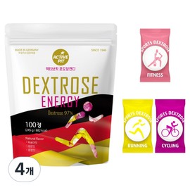 Active Fit Sports Glucose Candy 3 flavors 100p, 100 tablets, 4 pieces / 액티브핏 스포츠 포도당 캔디 3가지맛 100p, 100정, 4개