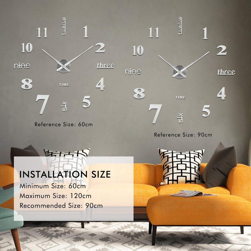 SOLEDI Wall Clocks for Living Room Modern, Large Wall Clocks