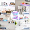 6 Packs Iridescent Clear Acrylic Floating Shelves, DILIBRA 15.7 Inch