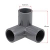 TOP-VIGOR 2Pcs 20mm 3 Way Elbow PVC Pipe Fitting, Tee