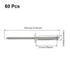Kyuionty 60 Pcs 3/16" x 7/8" Tri-Fold Exploding Pop Rivets,