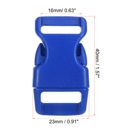 PATIKIL Plastic Buckles, 20 Pack Quick Side Release Clips for Strap, Webbing, Belt, Crafting, Backpack Repair, Sewing Projects, Blue, 11mm