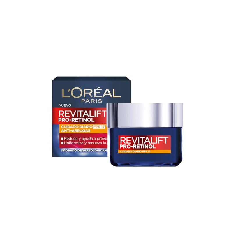 LOral Paris Revitalift Pro-Retinol Crema Cuidado de Da FPS17, 50ml