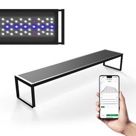 MagTool Brite Series Auto Aquarium LED Light with App-Controlled RGB+W LEDs - Size: BRITE 60, 36W | for 23.6-31.5inch tank