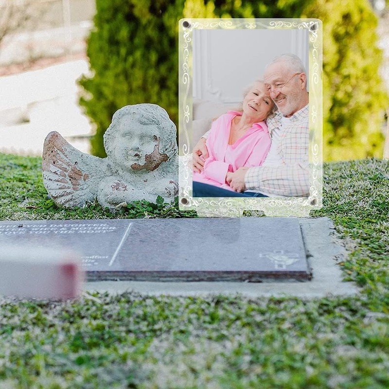 5X7 Waterproof Picture Frame for Grave, Acrylic Outdoor Picture Frame,