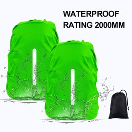 DFK Rain Cover for Outdoor Cycling Camping Hiking 2 Pack, Black + Green