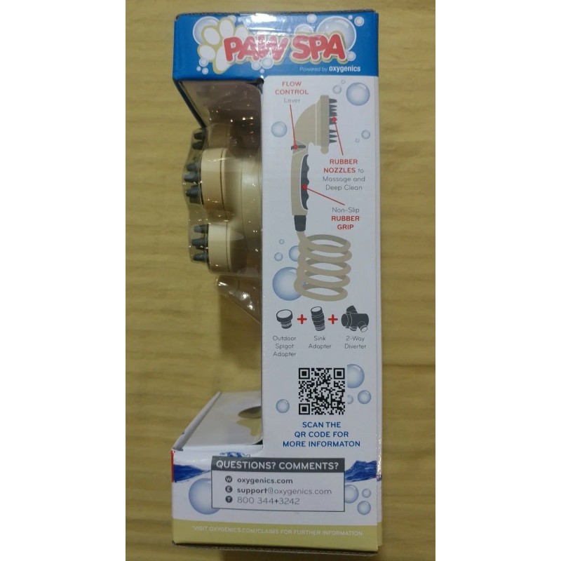 Paw Spa Jet Shower Pet Washing Kit Massaging Rubber Nozzle