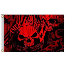 Hot Leathers FGA1082 Over The Top Skulls Flag 3 Foot x 5 Foot - 3'x5'
