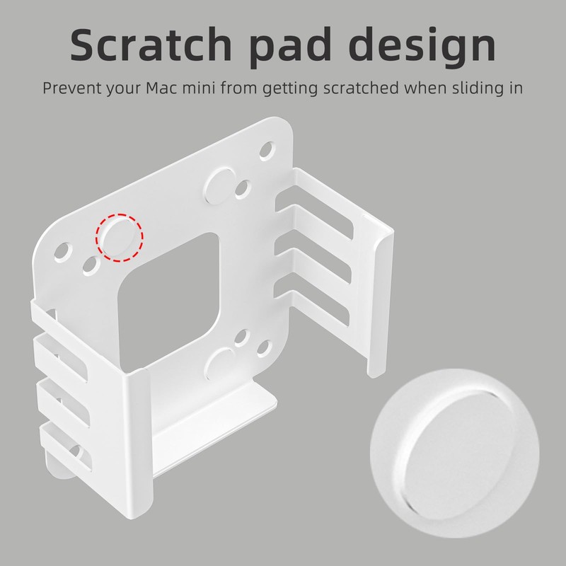 Pholiten Mount Bracket for Mac mini M4/M4 Pro, White