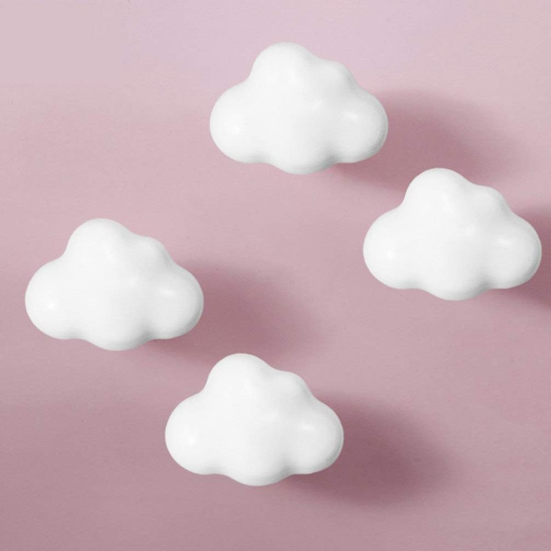 BESPORTBLE 2Pcs Cloud Ceramic Doors Knobs Decorative Drawer Pulls Handles