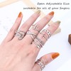 JeryWe 20PCS Adjustable Rings Set for Women Cute Simple Butterfly