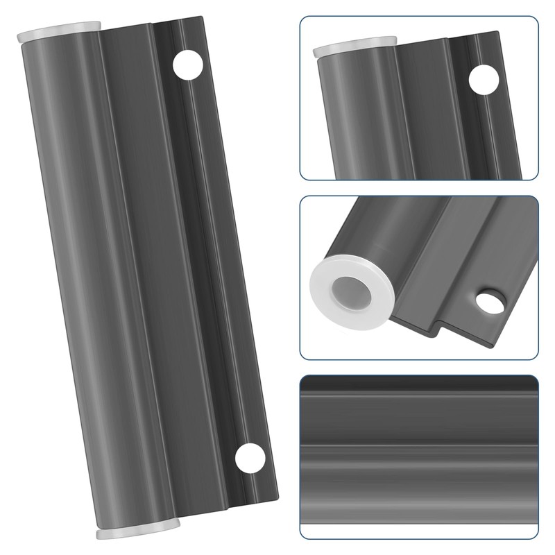 CroBlissful 2 Sets Hinge Leaf for Screen Doors Gray Upper