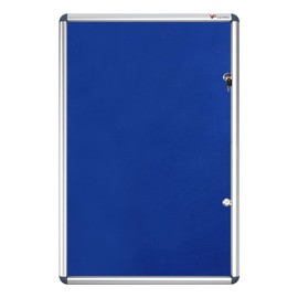 VIZ-PRO Tamperproof Lockable Noticeboard Class 1 Aluminium Framed 48x36 Inches