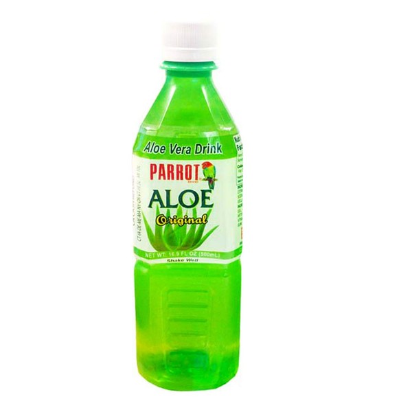 Parrot Brand Aloe Vera Juice Drink Original Flavor 500mL 16.9 Ounce (Pack of 10)