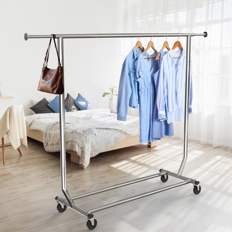 Simple Houseware Supreme Commercial Grade Clothing Garment Rack, Holds Up