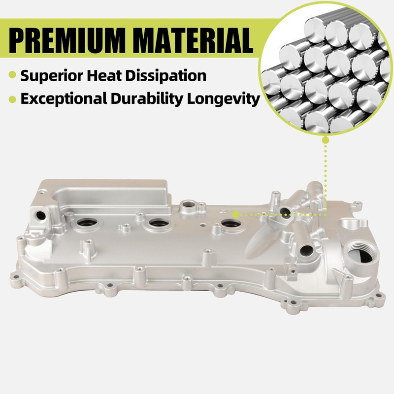 Aluminum Left Side Engine Valve Cover Compatible with 2005-2018 Toyota