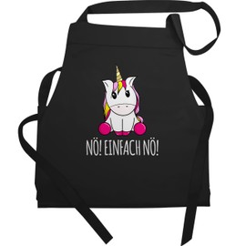 Shirtracer - Apron Gift - Unicorns - Adult - Nö Einfach Nö Unicorn, 1 black